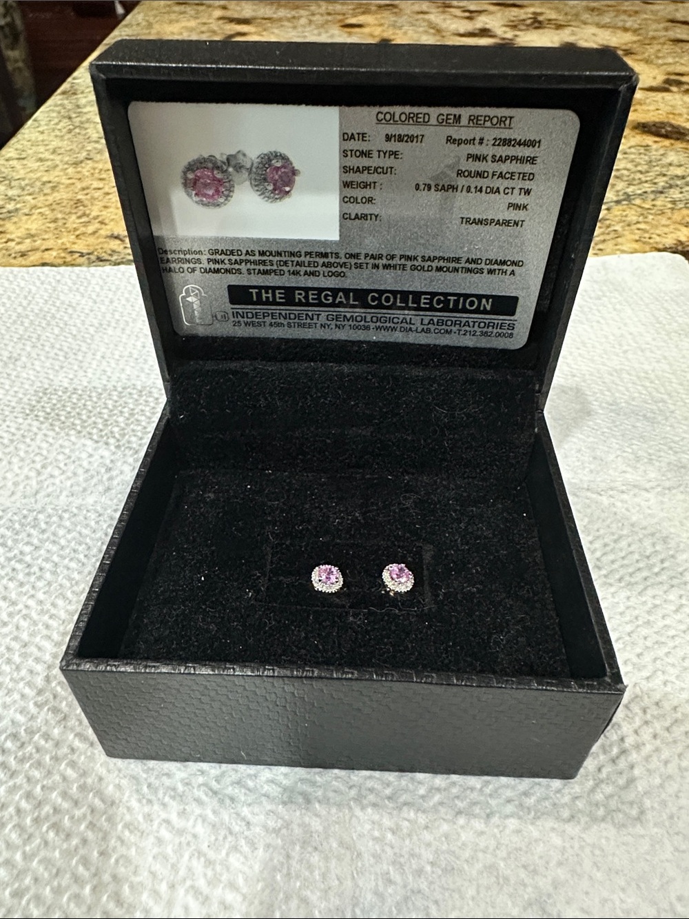 Pink Sapphire Halo Stud Earrings
